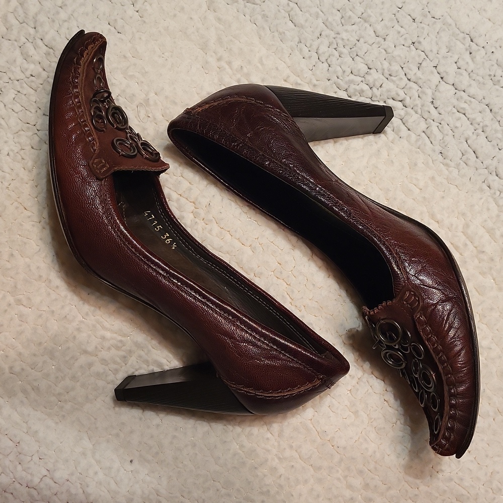 Vintage Y2K Materia Prima Goffredo Fantini Luxury Leather Women's Shoes / Sz 6 - Picture 9 of 17